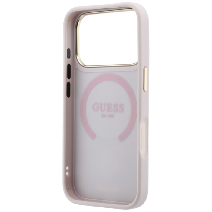 Guess - Guess Mobilskal till iPhone 18 Pro Max/17 Pro Max Magsafe Stripe Peony 4G Logo