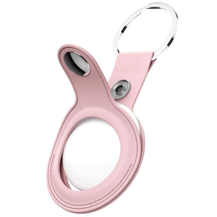 KeyBudz - Keybudz Nyckelring i Läder För AirTag - Rosa