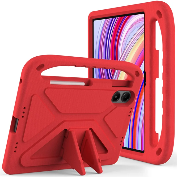 Xiaomi Rödmi Pad Pro/5G/Poco Pad Mobilskal EVA Handgrepp Kickstand - Röd | 2353 | AlltMobil