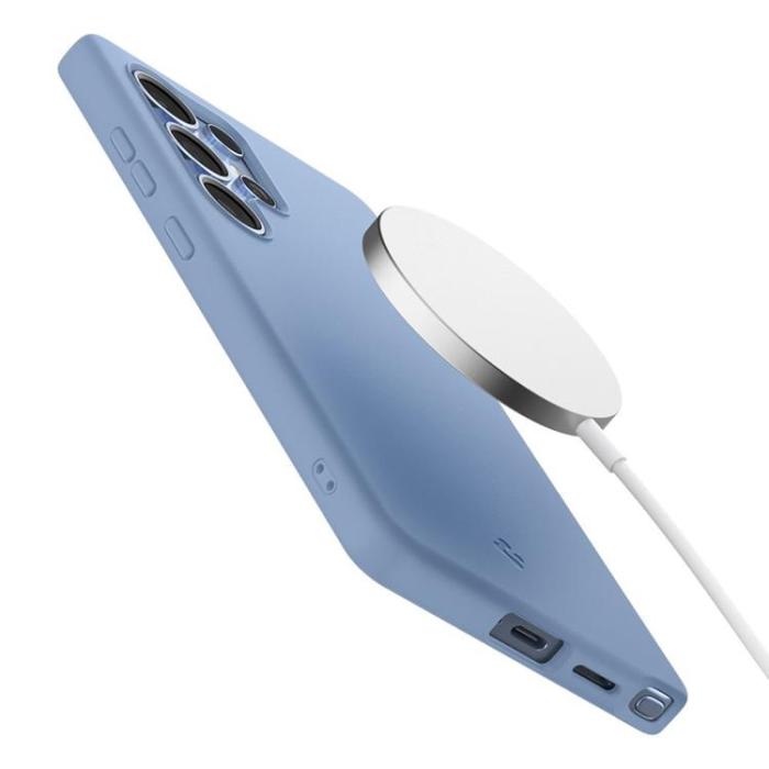 Spigen - Spigen Galaxy S25 Ultra Mobilskal Magsafe Silikon Fit - Blå