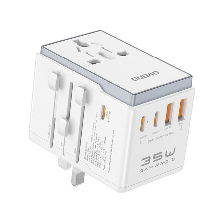 Dudao Reseadapter 35W 3x USB-C 2x USB-A A35Pro - Vit (Vit) | 264 | AlltMobil