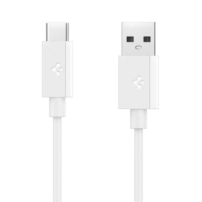 Spigen - Spigen USB-A till USB-C kabel Essential 1m 60W - Vit