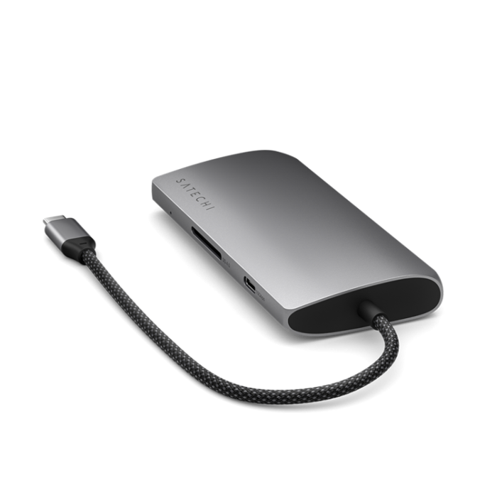 Satechi - Satechi USB-C Multiport HUB 8K med Ethernet V3 - Rymdgrå