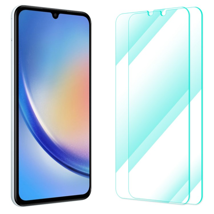 Boom of Sweden - [2-PACK] Galaxy A34 5G Härdat Glas Skärmskydd 9H - Clear