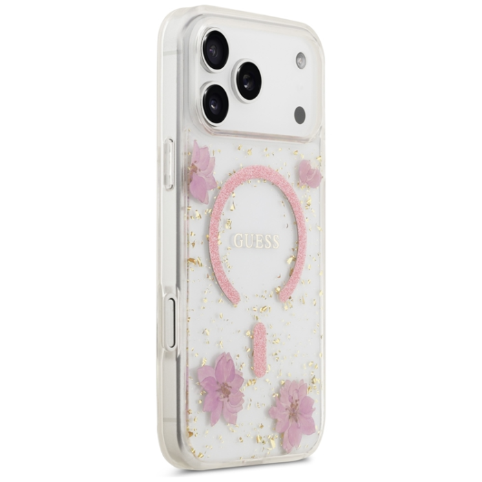 Guess - Guess Mobilskal För iPhone 18 Pro Max/17 Pro Max Magsafe Resin Flowers