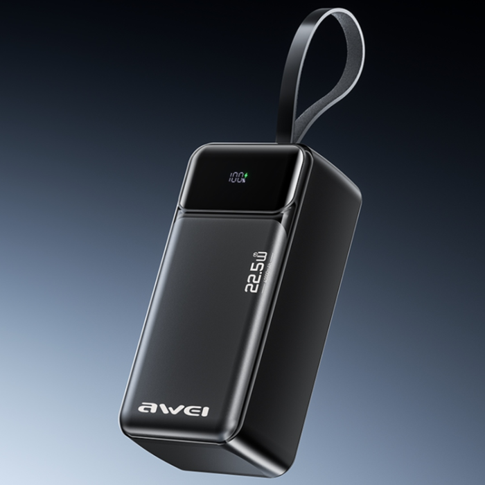 Awei - Awei Powerbank 40000mAh 22.5W 3xUSB-C PA-105 - Svart