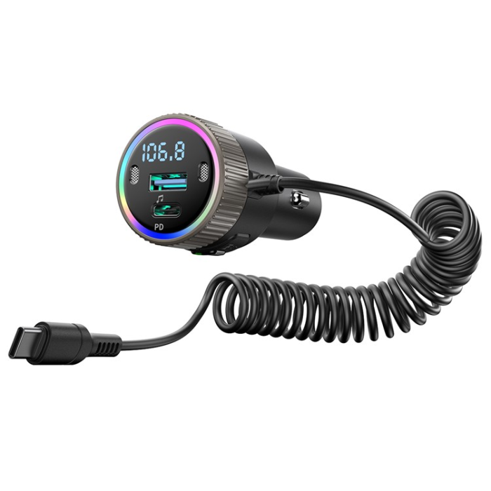 Joyroom - Joyroom Billaddare 60W med Sändar och ljudadapter med typ-C-kabel