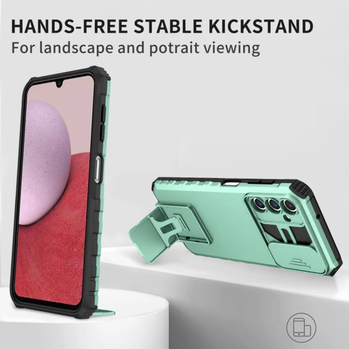 Taltech - Galaxy A14 5G/4G Mobilskal Stöttåligt Kickstand - Aqua Blå
