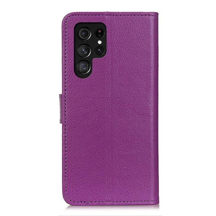 OEM - LITCHI Samsung Galaxy S26 Ultra Fodral PU Läder - Lila