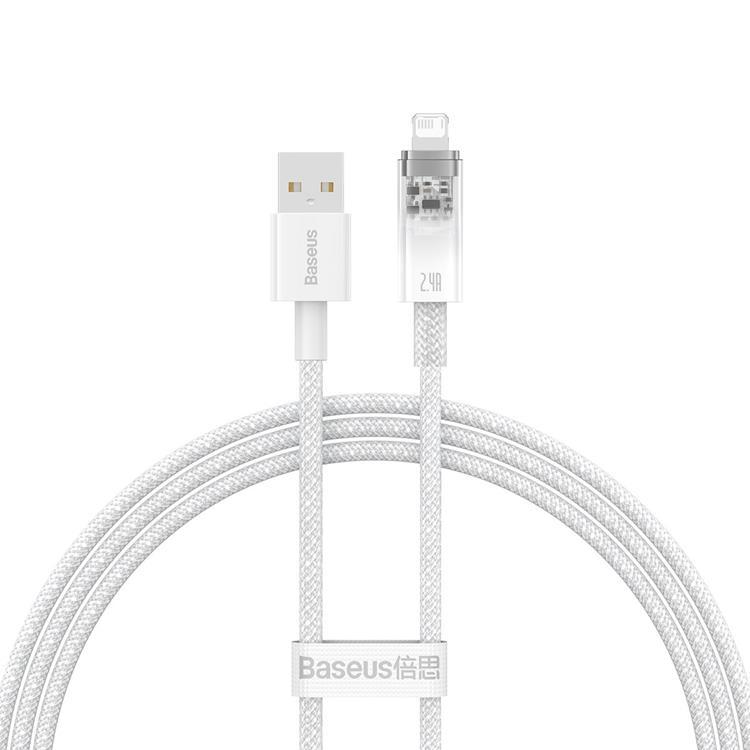 Baseus USB-A till Lightning kabel Explorer 1m - Vit | 3541 | AlltMobil