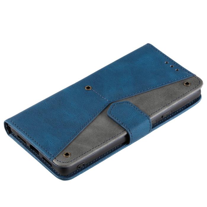 OEM - Samsung Galaxy S26 Fodral Äkta Läder Splicing - Blå