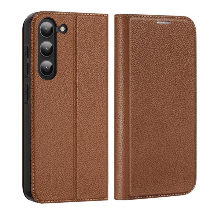 Dux Ducis - Dux Ducis Galaxy S23 Plus Plånboksfodral Skin X2 - Brun
