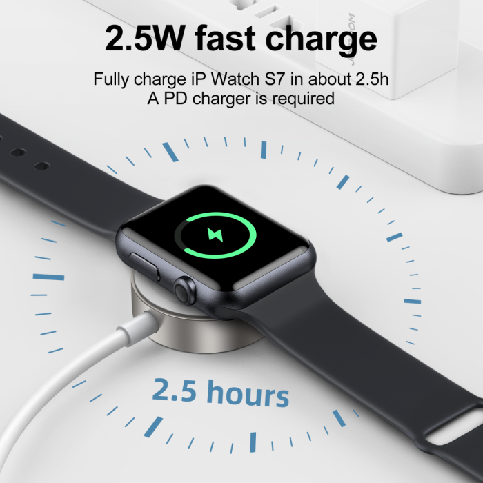 SiGN - SiGN Magnetisk USB-C Laddare för Apple Watch, 2.5W, 1.2m - Vit