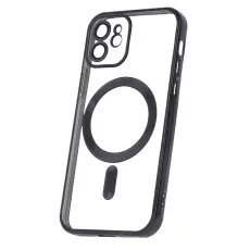 OEM - iPhone 12 Svart Magsafe H&aring;llbart Fodral Krom Finish