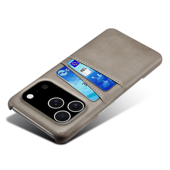 A-One Brand - iPhone 17 Pro Max Mobilskal Korthållare Dual - Grå 