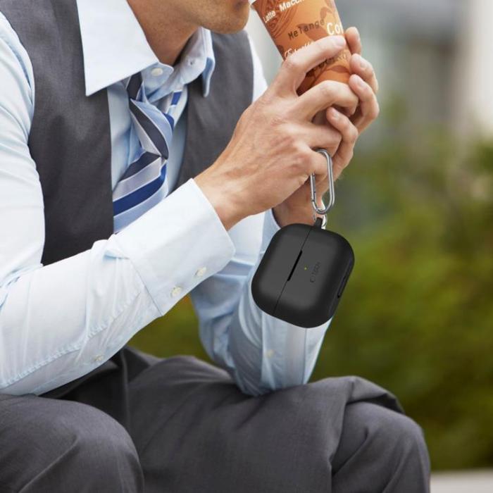 Tech-Protect - Tech-Protect Galaxy Buds 3/3 Pro Skal Silikon Hook - Cafe Latte