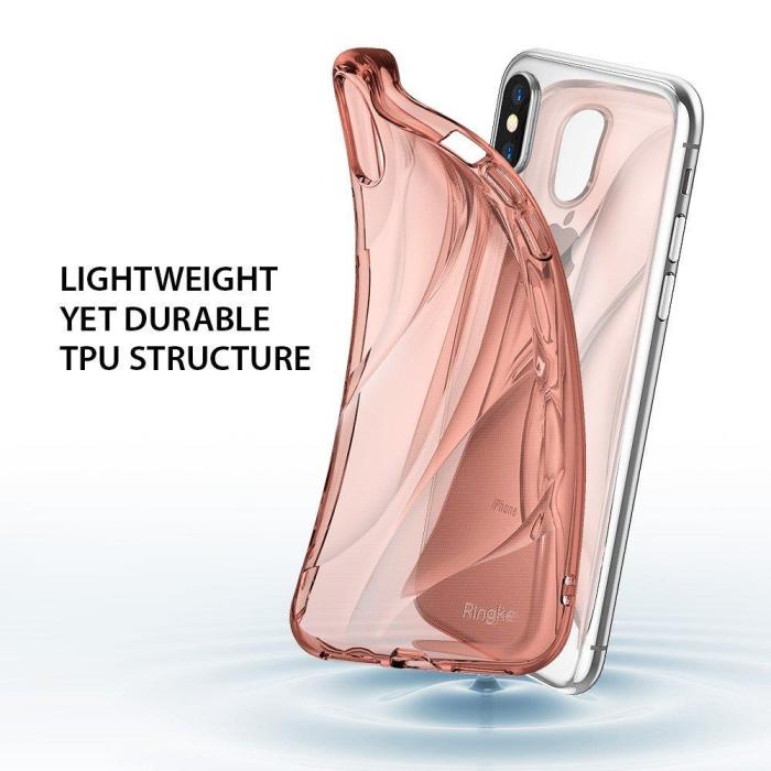 UTGATT4 - Ringke Flow Skal till Apple iPhone XS / X - Rose Gold