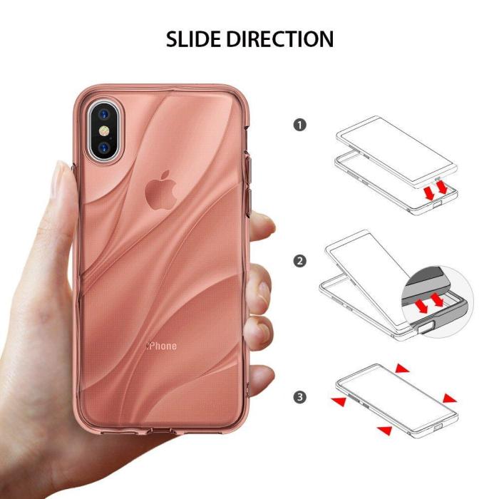 UTGATT4 - Ringke Flow Skal till Apple iPhone XS / X - Rose Gold