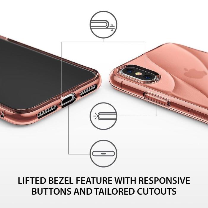 UTGATT4 - Ringke Flow Skal till Apple iPhone XS / X - Rose Gold