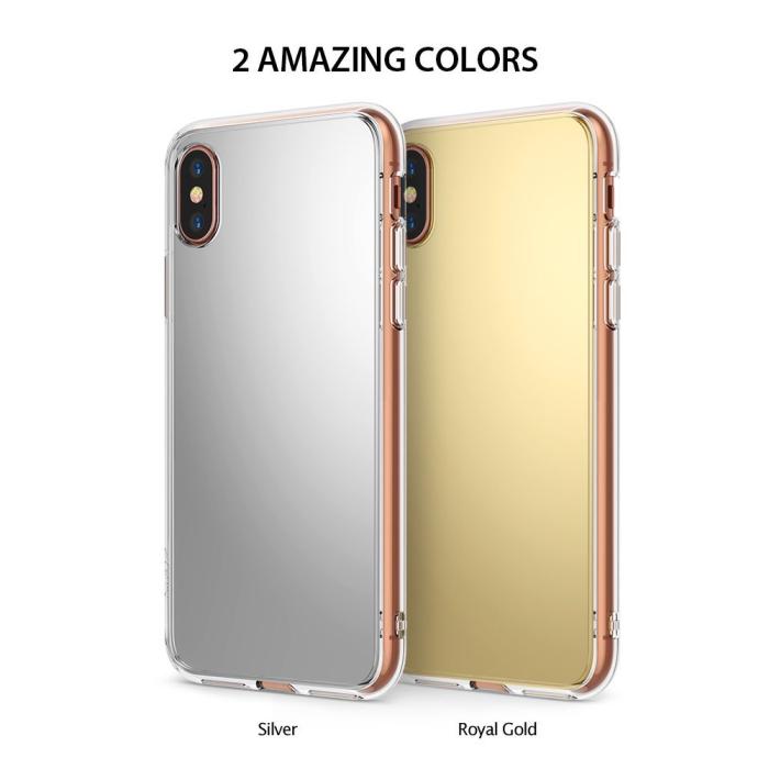 UTGATT5 - RINGKE Fusion Mirror skal till iPhone X - Silver