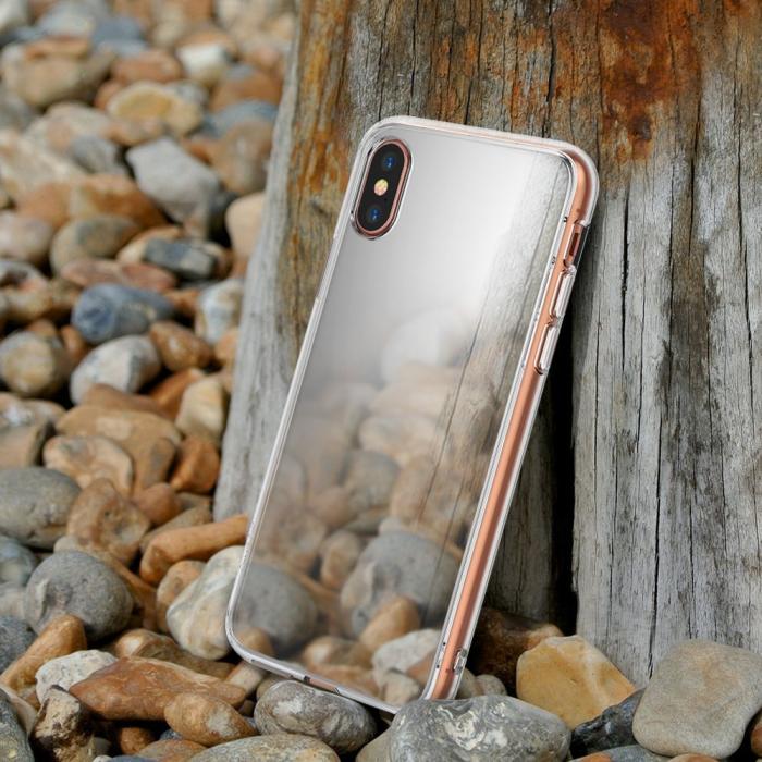 UTGATT5 - RINGKE Fusion Mirror skal till iPhone X - Silver