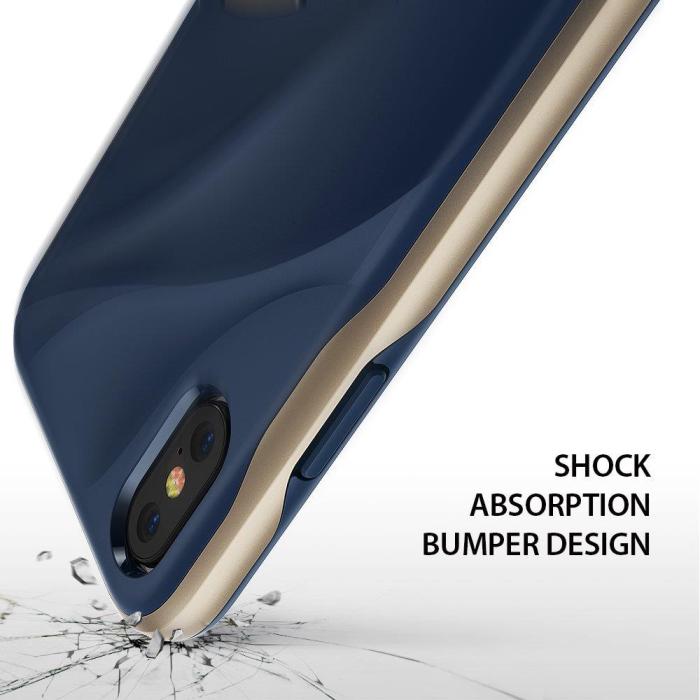 UTGATT4 - Ringke Wave Skal till Apple iPhone XS / X - Marina Gold