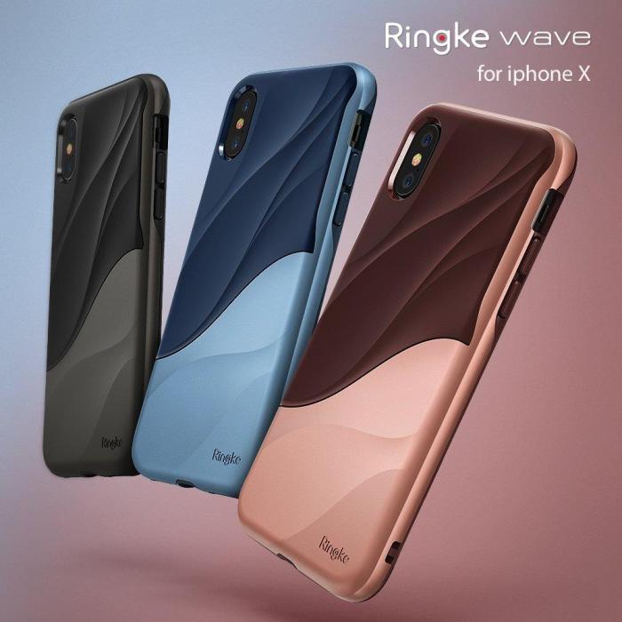 UTGATT4 - Ringke Wave Skal till Apple iPhone XS / X - Marina Gold