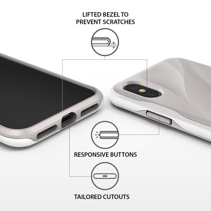 UTGATT4 - Ringke Wave Skal till Apple iPhone XS / X - Vit