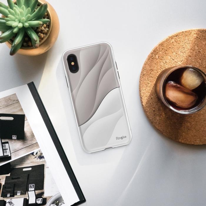 UTGATT4 - Ringke Wave Skal till Apple iPhone XS / X - Vit
