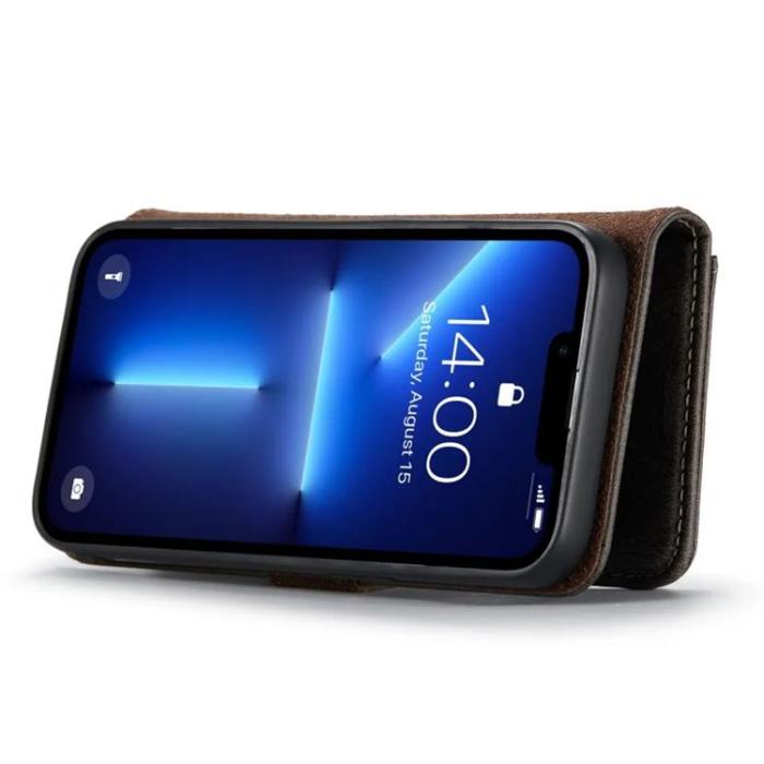 DG.MING - DG.MING iPhone 15 Pro Max Plånboksfodral 2in1 - Grå