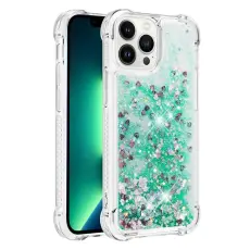 OEM - iPhone 14 Pro Skal Liquid Floating Glitter - Grön