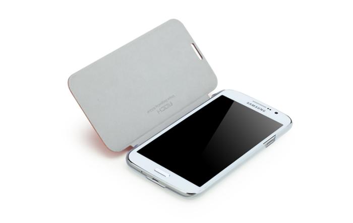 UTGATT4 - Rock Elegant Flip väska till Samsung Galaxy Mega 5,8 (Gul)