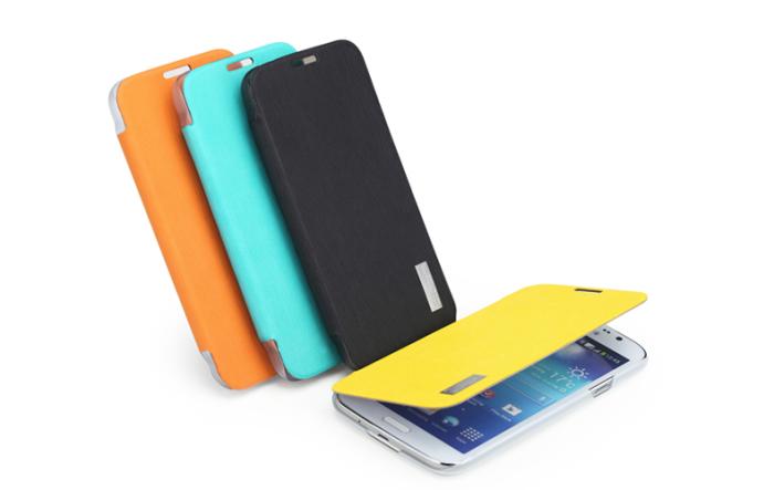 UTGATT4 - Rock Elegant Flip väska till Samsung Galaxy Mega 5,8 (Gul)