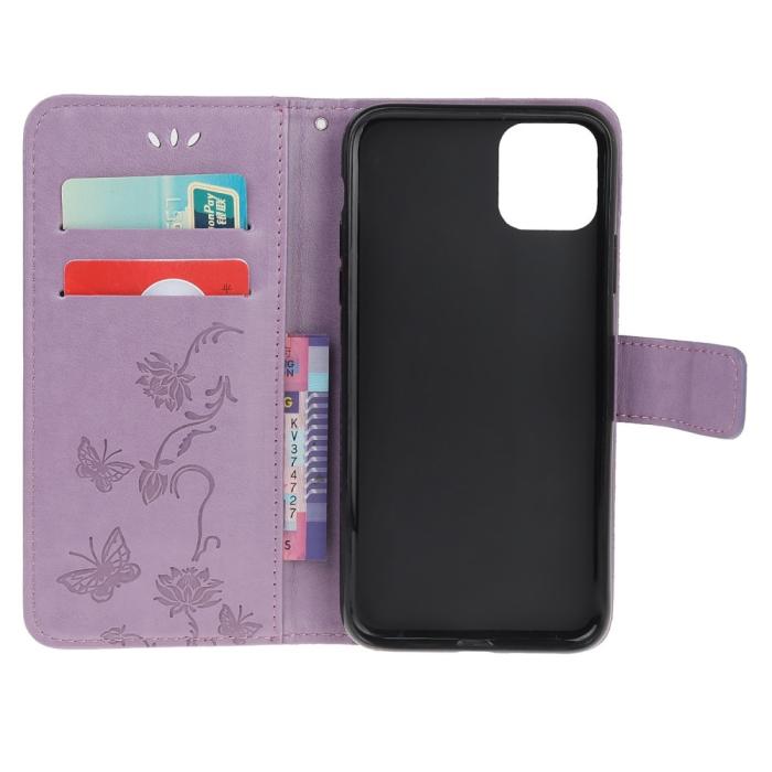 UTGATT1 - Butterfly Plånboksfodral till iPhone 11 Pro - Lila