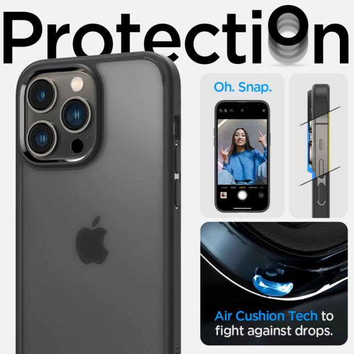 Spigen - Spigen iPhone 14 Pro Max Skal Ultra Hybrid - Frost Svart