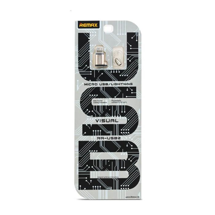 UTGATT5 - Remax micro USB - lightning adapter guld