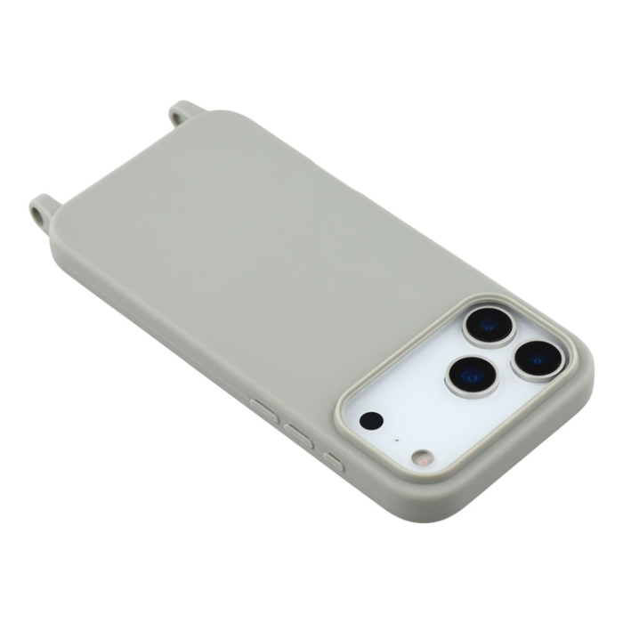 A-One Brand - iPhone 17 Pro Max Mobilskal TPU med Hål för Rem - Grå