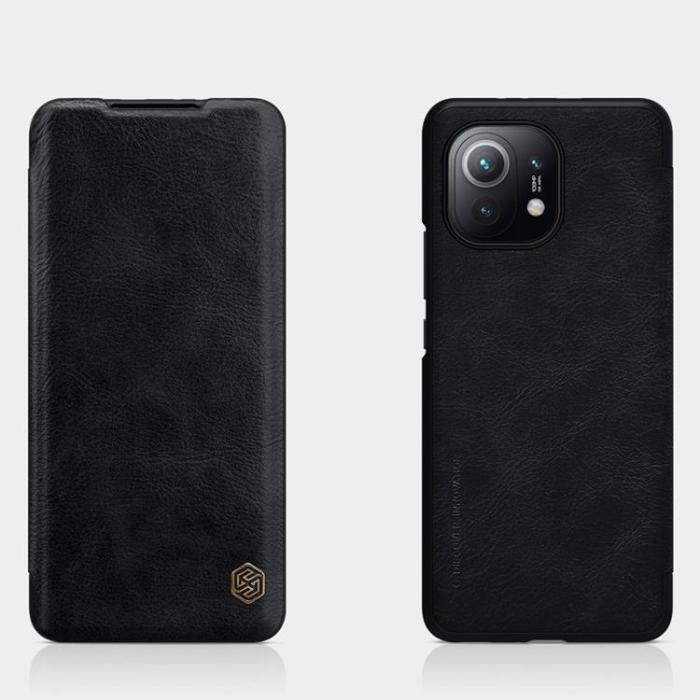 Nillkin - Nillkin Qin Läder Fodral Xiaomi Mi 11 - Svart