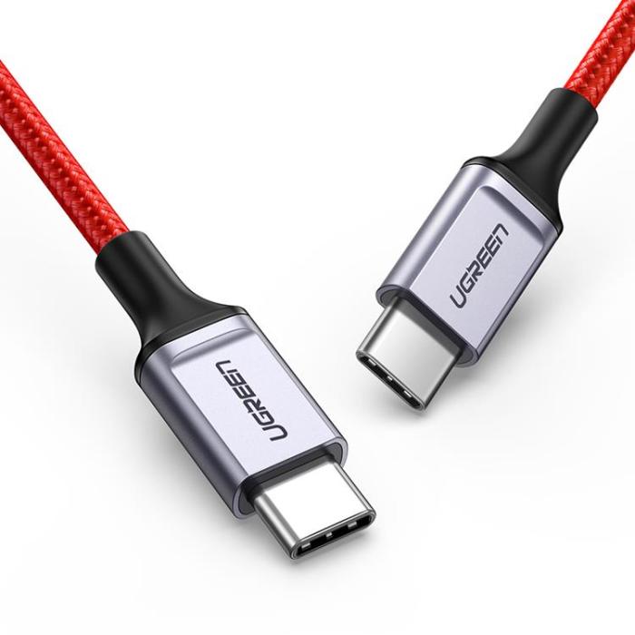Ugreen - Ugreen USB-C till USB-C kabel 2.0 US294 3A 1m - Röd