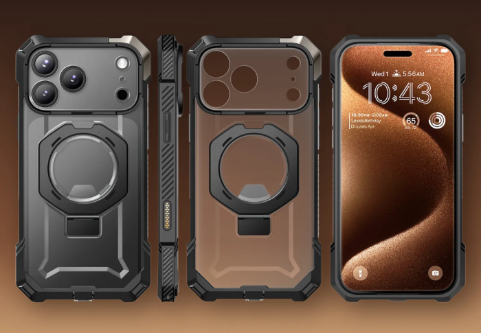 SupCase - Supcase iPhone 17 Pro Mobilskal Magsafe Kickstand UB Grip - Svart