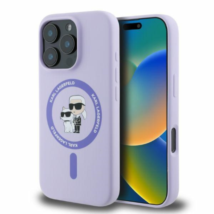 KARL LAGERFELD - Karl Lagerfeld iPhone 16 Pro Mobilskal Magsafe Silikon Heads Ring