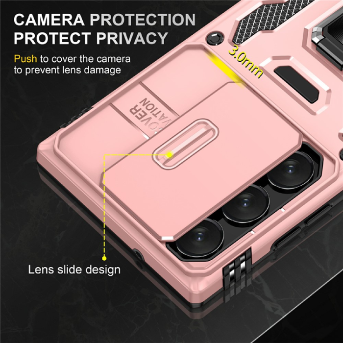 A-One Brand - Galaxy S25 Ultra Mobilskal Kickstand Slide - Roséguld