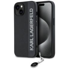 KARL LAGERFELD - Karl Lagerfeld Mobilskal till iPhone 15 MagSafe Saffiano Rhinestones - Svart
