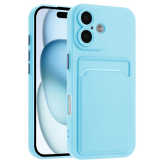 A-One Brand - iPhone 16 Plus Mobilskal Korthållare TPU - Himmelsblå