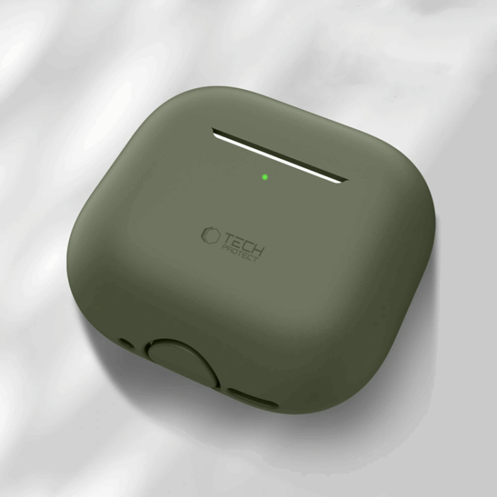 Tech-Protect - Tech-Protect AirPods 4 Skal Silikon - Olivgrön