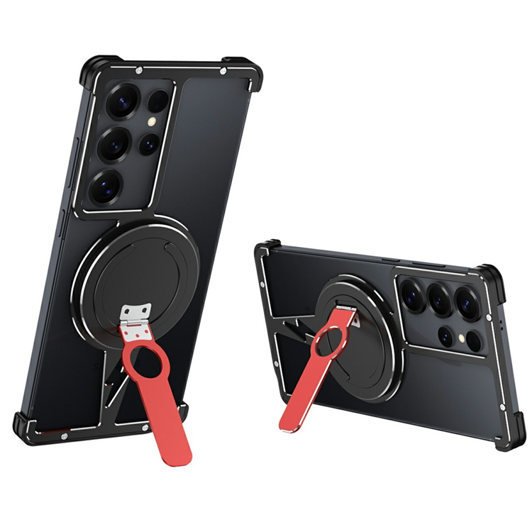 Galaxy S25 Ultra Mobilskal Aluminium Alloy Ramlös (Svart/Blå) | 2353 | AlltMobil