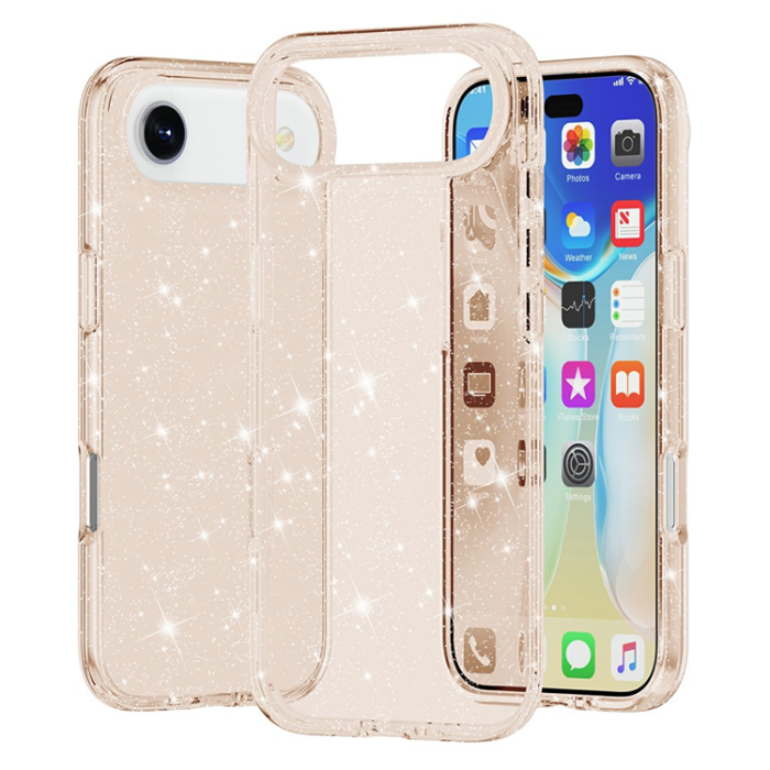 A-One Brand - iPhone 17 Air Mobilskal Glittrande Puderglitter - Guld