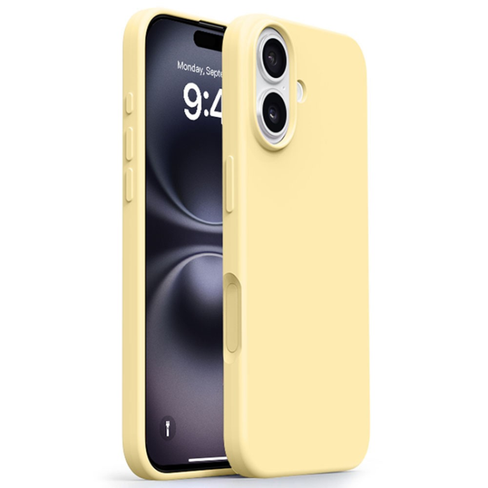 A-One Brand - iPhone 17 Mobilskal Anti-Scratch Silikon+PC - Ljus Gul