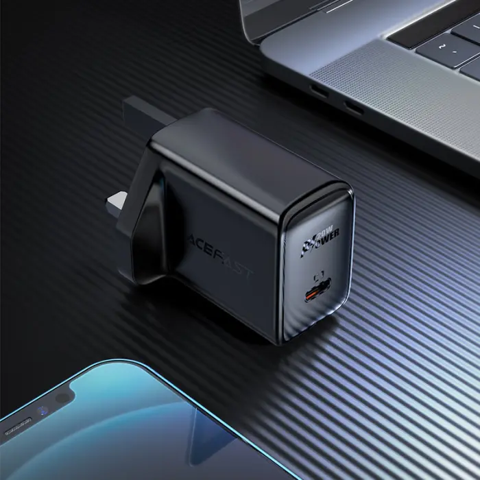 Acefast - Acefast PD UK Väggladdare USB-C 20W - Svart