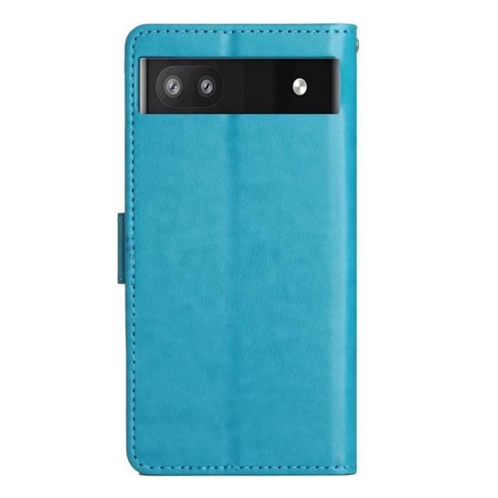 A-One Brand - Google Pixel 6a Plånboksfodral Imprinted Butterfly - Blå